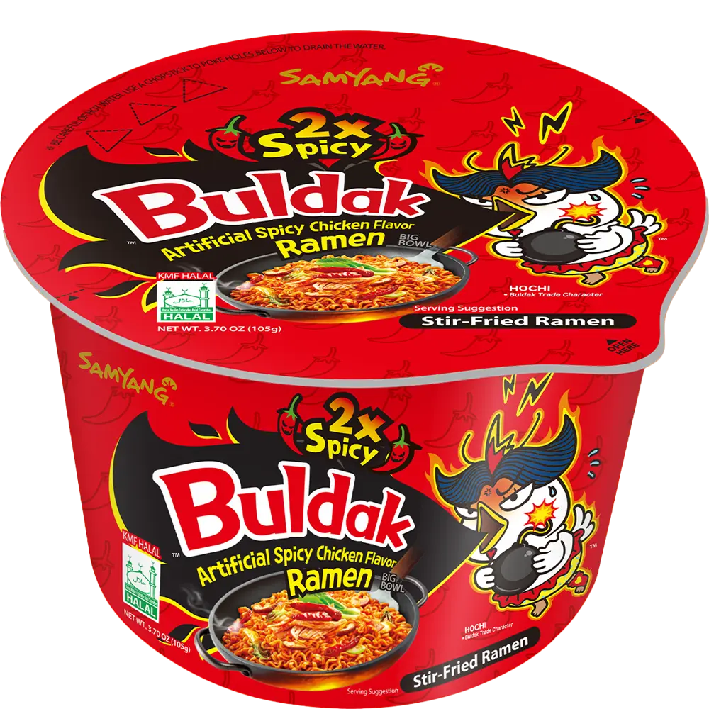 Samyang Buldak 2X Spicy Hot Chicken Flavor Instant Ramen Big Bowl