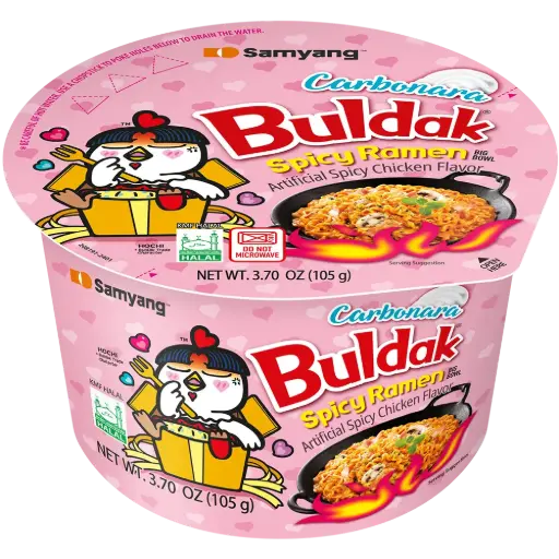 Samyang Buldak Carbonara Hot Chicken Flavored Instant Ramen Big Bowl